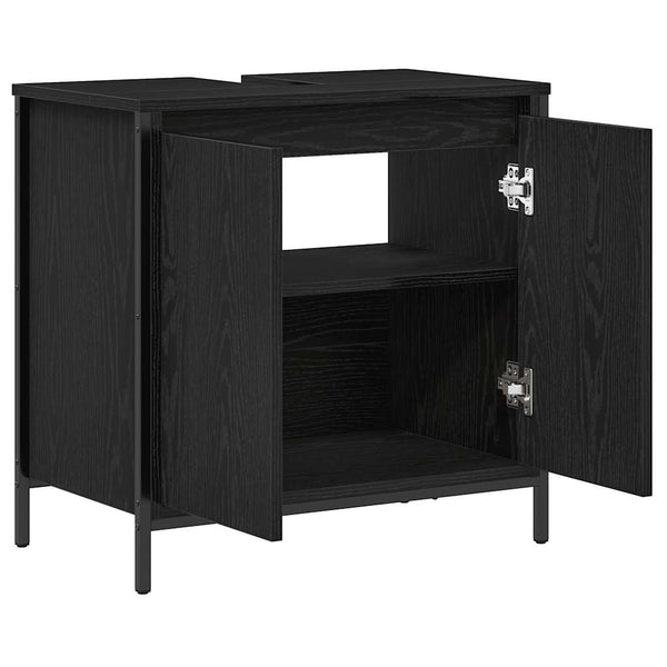 Schwarzer Waschbeckenunterschrank 60 cm