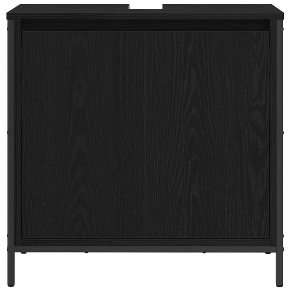 Schwarzer Waschbeckenunterschrank 60 cm