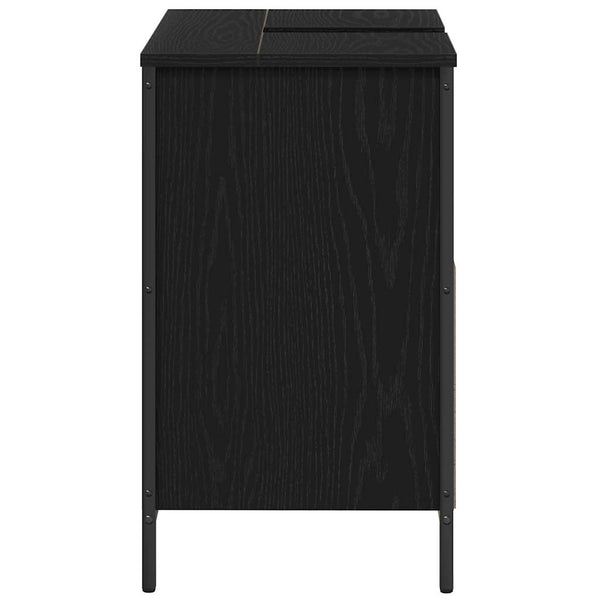 Schwarzer Waschbeckenunterschrank 60 cm
