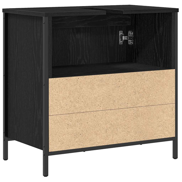 Schwarzer Waschbeckenunterschrank 60 cm