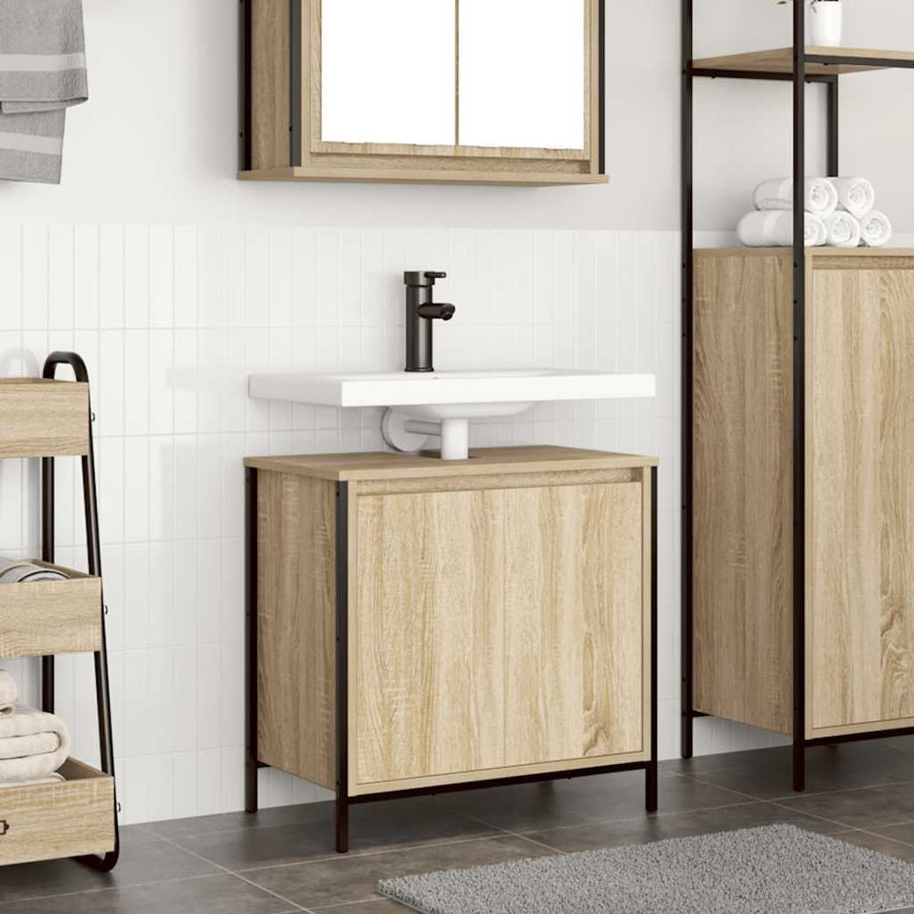 Waschbeckenunterschrank Sonoma-Eiche 60 cm