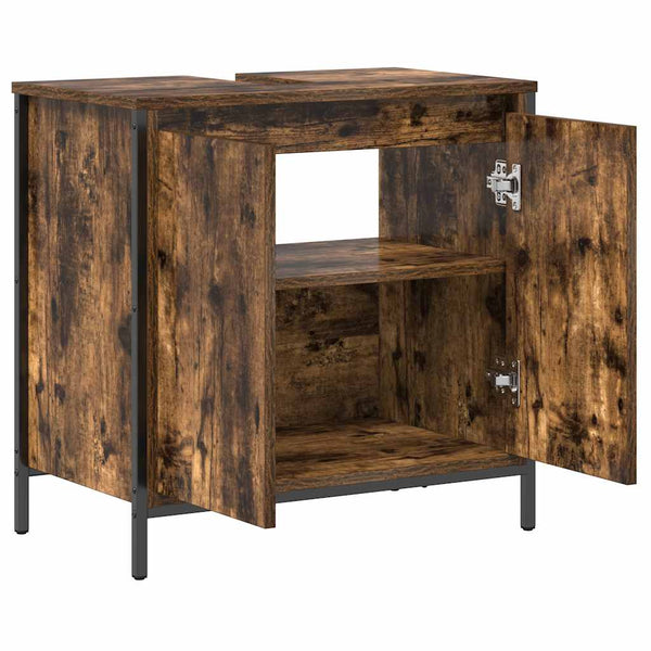 Waschbeckenunterschrank Räuchereiche 60 cm
