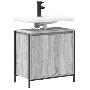 Waschbeckenunterschrank Grau Sonoma 60 cm