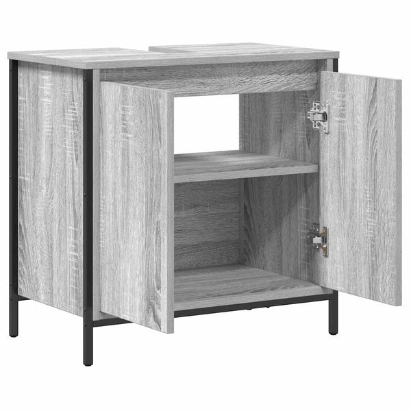 Waschbeckenunterschrank Grau Sonoma 60 cm