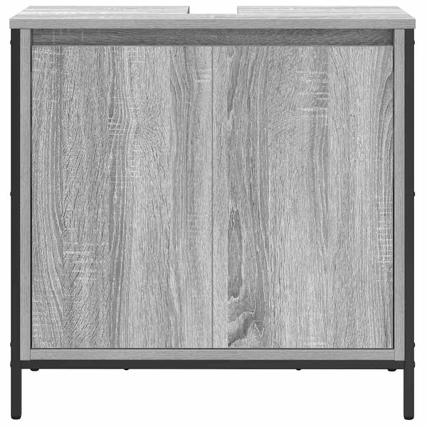 Waschbeckenunterschrank Grau Sonoma 60 cm