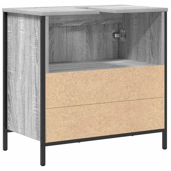 Waschbeckenunterschrank Grau Sonoma 60 cm