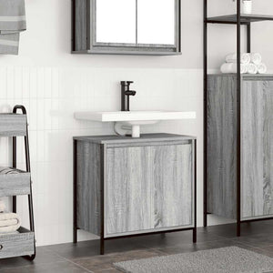Waschbeckenunterschrank Grau Sonoma 60 cm
