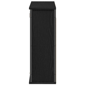 Bad-Wandschrank mit Spiegel, Schwarz Eichen-Optik