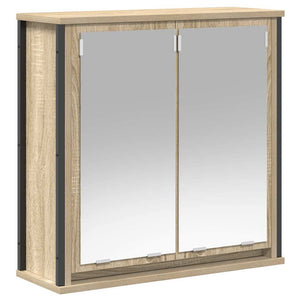 Bad-Wandschrank mit Spiegel Sonoma-Eiche 60cm
