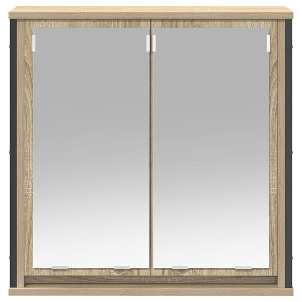 Bad-Wandschrank mit Spiegel Sonoma-Eiche 60cm
