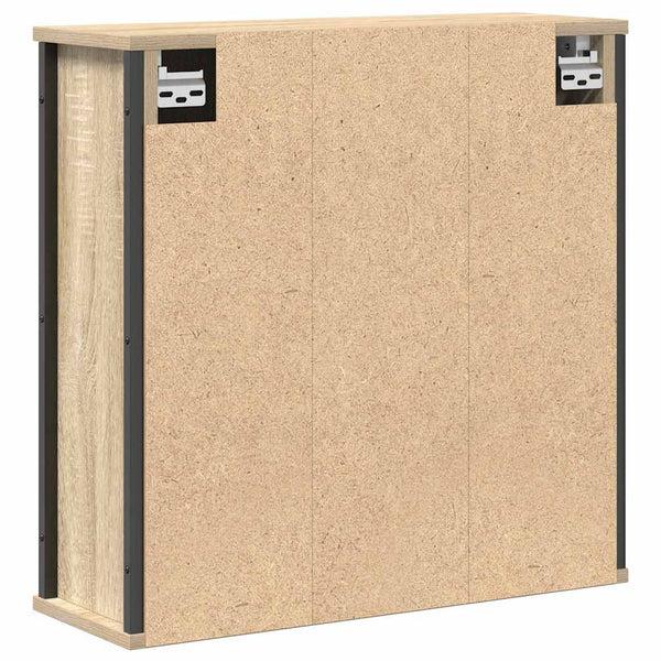 Bad-Wandschrank mit Spiegel Sonoma-Eiche 60cm