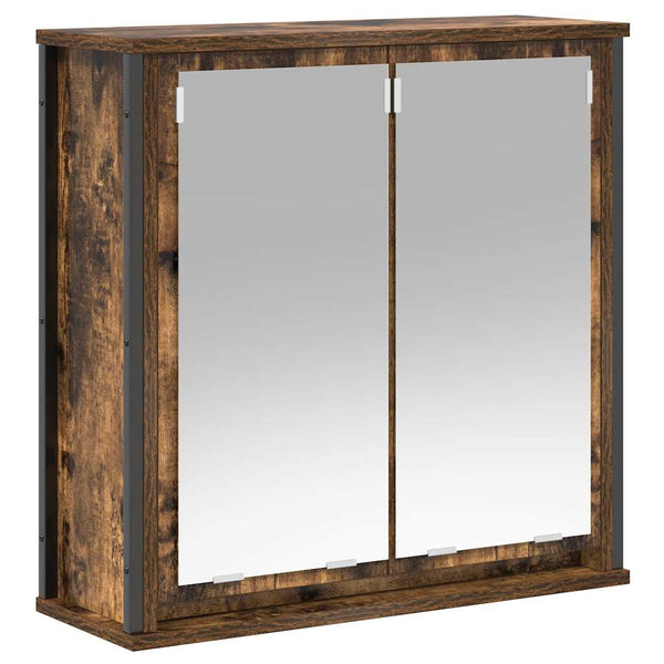 Bad-Wandschrank mit Spiegel Räuchereiche 60 cm