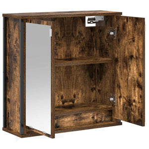 Bad-Wandschrank mit Spiegel Räuchereiche 60 cm