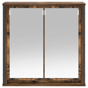 Bad-Wandschrank mit Spiegel Räuchereiche 60 cm