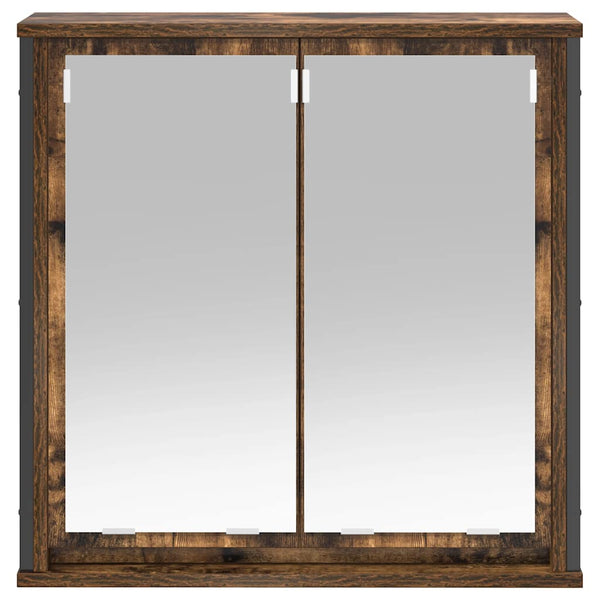 Bad-Wandschrank mit Spiegel Räuchereiche 60 cm