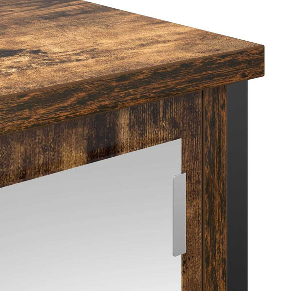 Bad-Wandschrank mit Spiegel Räuchereiche 60 cm