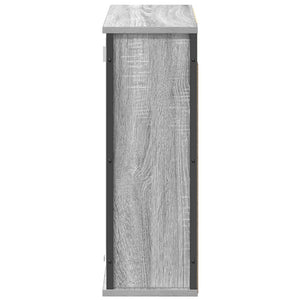 Bad-Wandschrank mit Spiegel Grau Sonoma 60cm