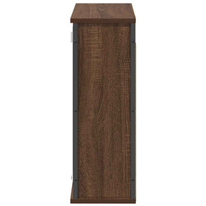 Bad-Wandschrank mit Spiegel Braun Eichen-Optik 60 cm