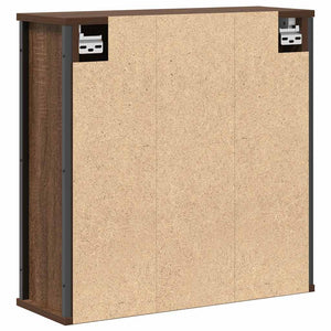 Bad-Wandschrank mit Spiegel Braun Eichen-Optik 60 cm