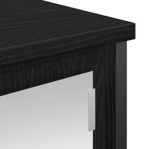 Bad-Wandschrank mit Spiegel Schwarz Eichen-Optik 50x60 cm