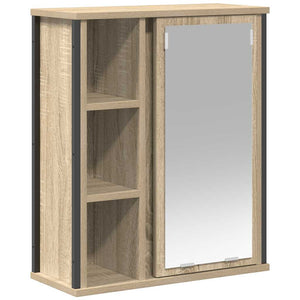 Bad-Wandschrank Sonoma Eiche mit Spiegel 50x60 cm