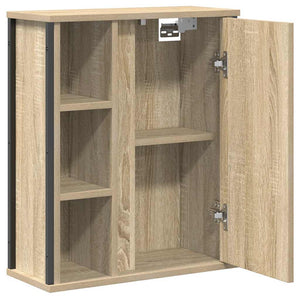 Bad-Wandschrank Sonoma Eiche mit Spiegel 50x60 cm