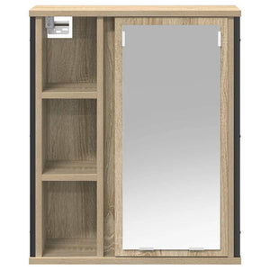 Bad-Wandschrank Sonoma Eiche mit Spiegel 50x60 cm