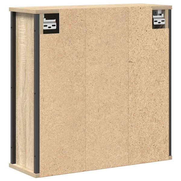 Bad-Wandschrank Sonoma Eiche mit Spiegel 50x60 cm