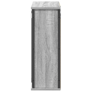 Bad-Wandschrank mit Spiegel Grau Sonoma 50x60 cm