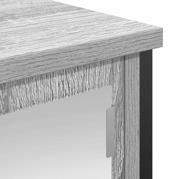 Bad-Wandschrank mit Spiegel Grau Sonoma 50x60 cm