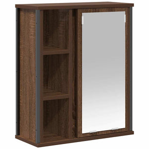 Bad-Wandschrank mit Spiegel Eichen-Optik 50x60 cm
