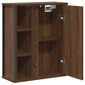 Bad-Wandschrank mit Spiegel Eichen-Optik 50x60 cm