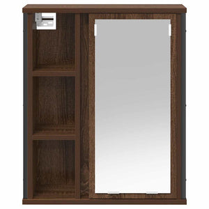 Bad-Wandschrank mit Spiegel Eichen-Optik 50x60 cm