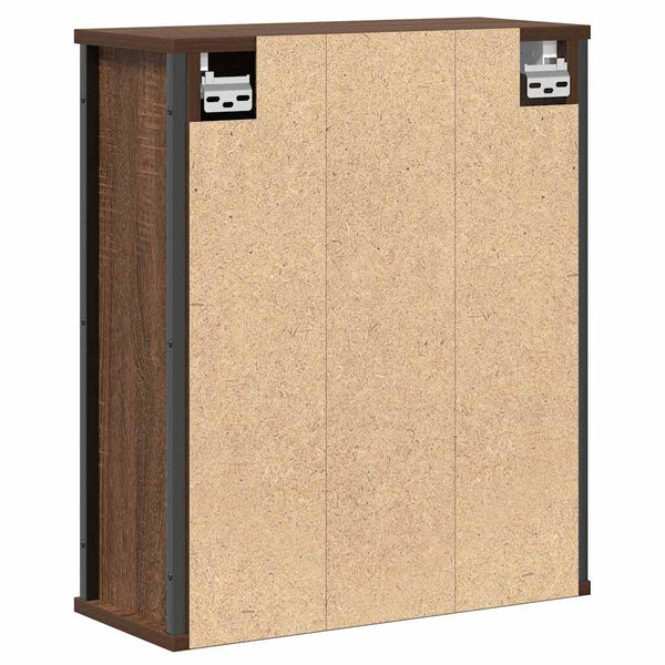 Bad-Wandschrank mit Spiegel Eichen-Optik 50x60 cm