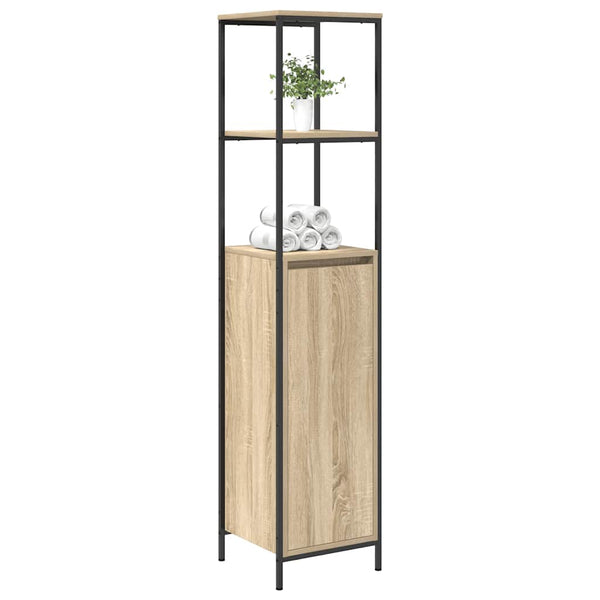 Badschrank Sonoma-Eiche mit Regalen 36x35x165 cm