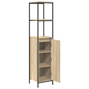 Badschrank Sonoma-Eiche mit Regalen 36x35x165 cm