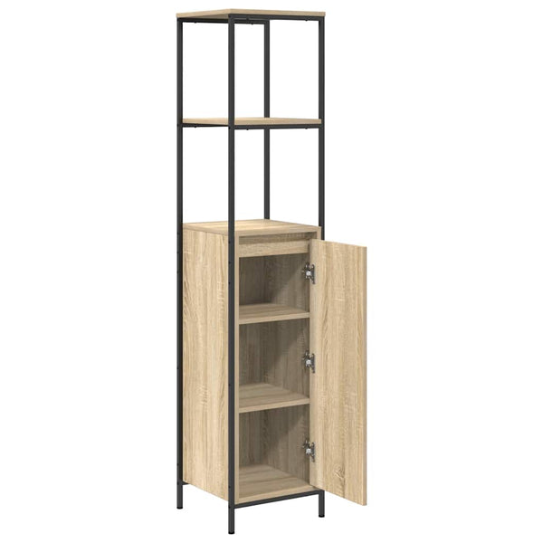 Badschrank Sonoma-Eiche mit Regalen 36x35x165 cm