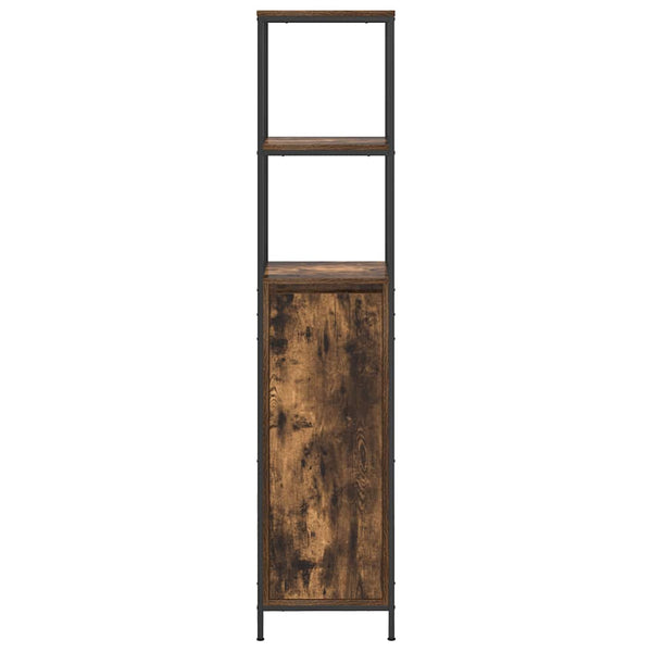 Badschrank Räuchereiche mit Regalen 165 cm