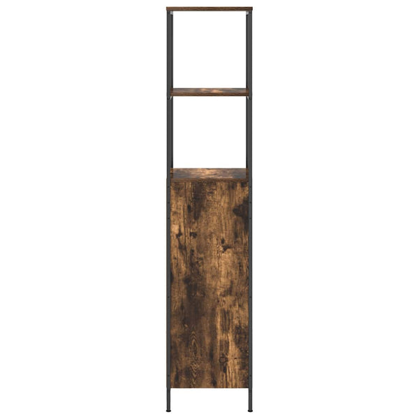 Badschrank Räuchereiche mit Regalen 165 cm
