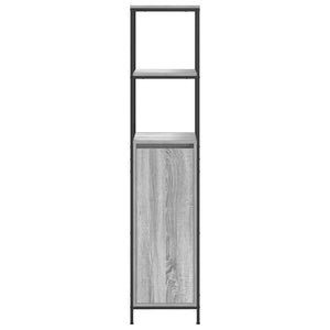 Grauer Badschrank mit Regalen
