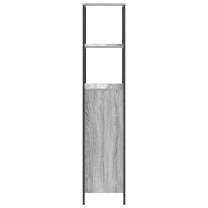 Grauer Badschrank mit Regalen