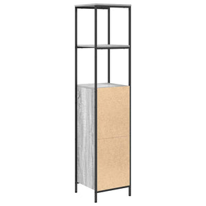 Grauer Badschrank mit Regalen