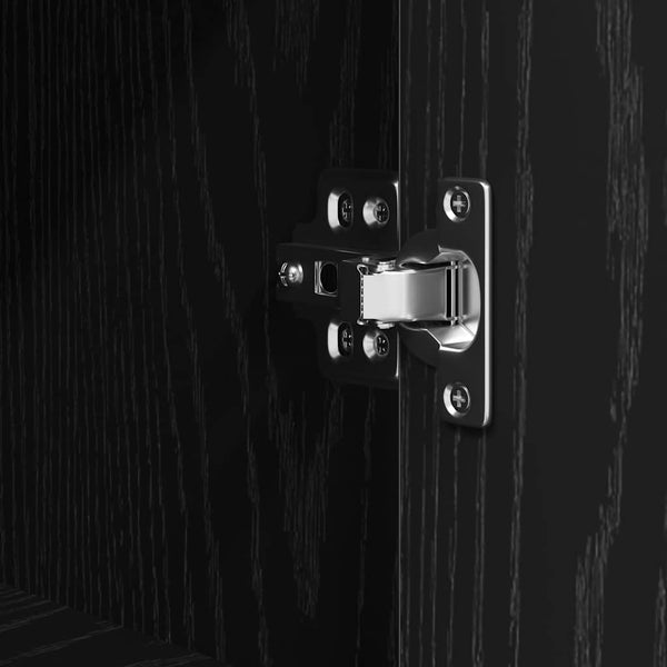 Badschrank Schwarz Eichen-Optik, 36x35x95 cm
