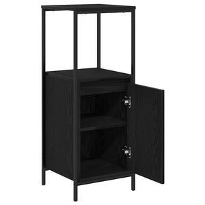Badschrank Schwarz Eichen-Optik, 36x35x95 cm