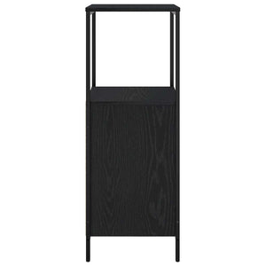 Badschrank Schwarz Eichen-Optik, 36x35x95 cm