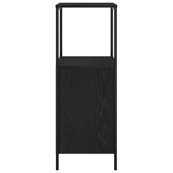Badschrank Schwarz Eichen-Optik, 36x35x95 cm