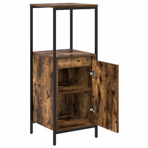 Badschrank Räuchereiche mit Regalen, 95 cm