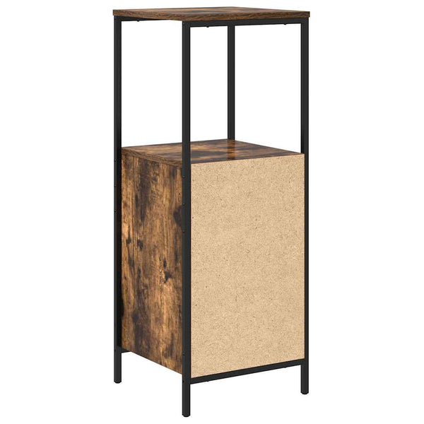 Badschrank Räuchereiche mit Regalen, 95 cm