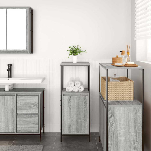 Badschrank Grau Sonoma 36x35x95 cm