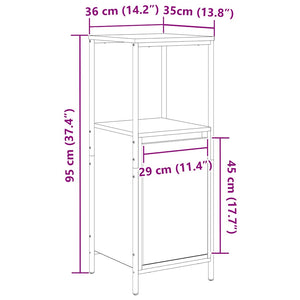 Badschrank mit Regalen, Eichen-Optik